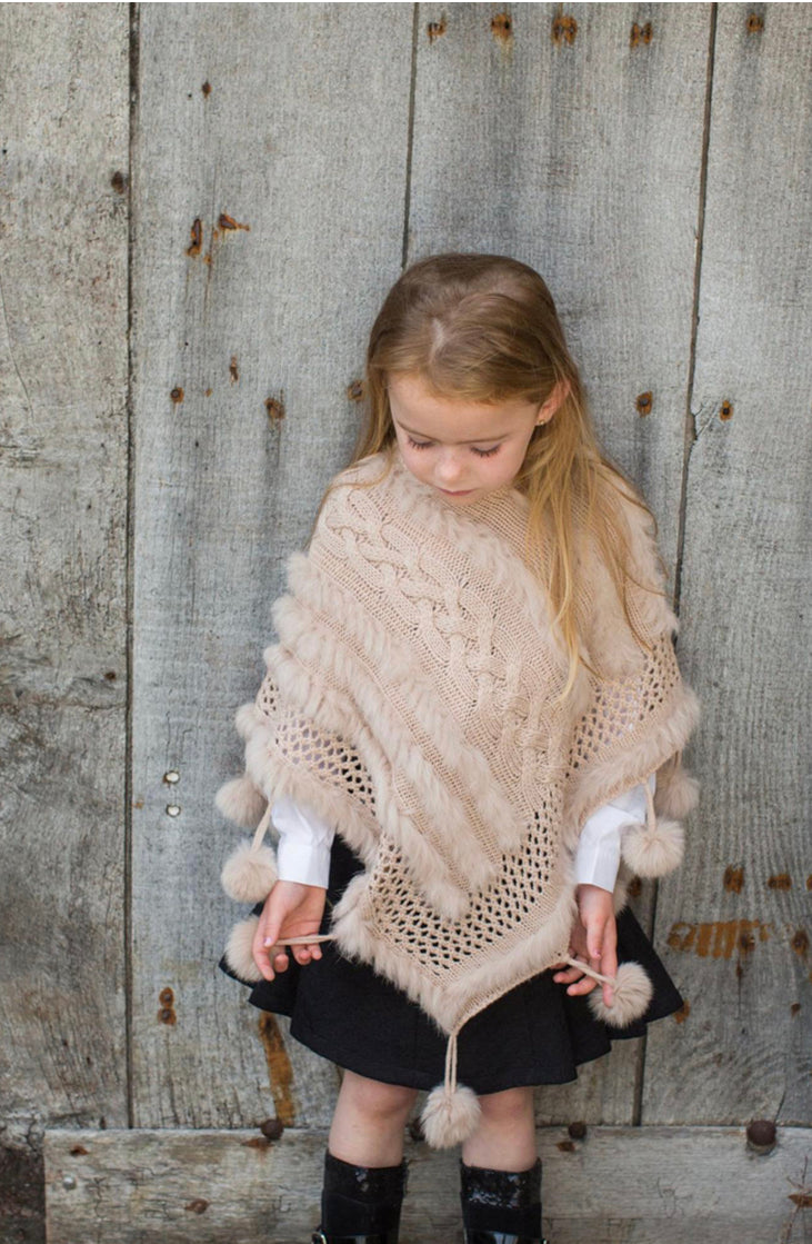 Poncho sweater for baby girl hotsell