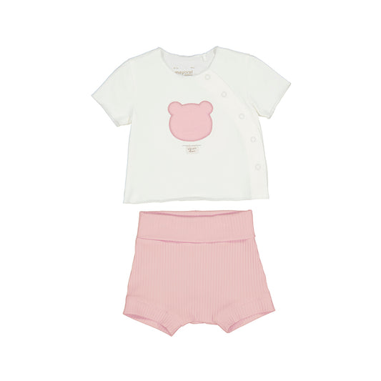 Mayoral Baby Girl Pink Teddy Motif Outfit