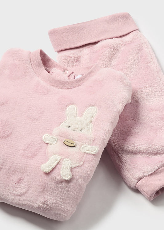 Mayoral Baby Girl Pink Velour Tracksuit