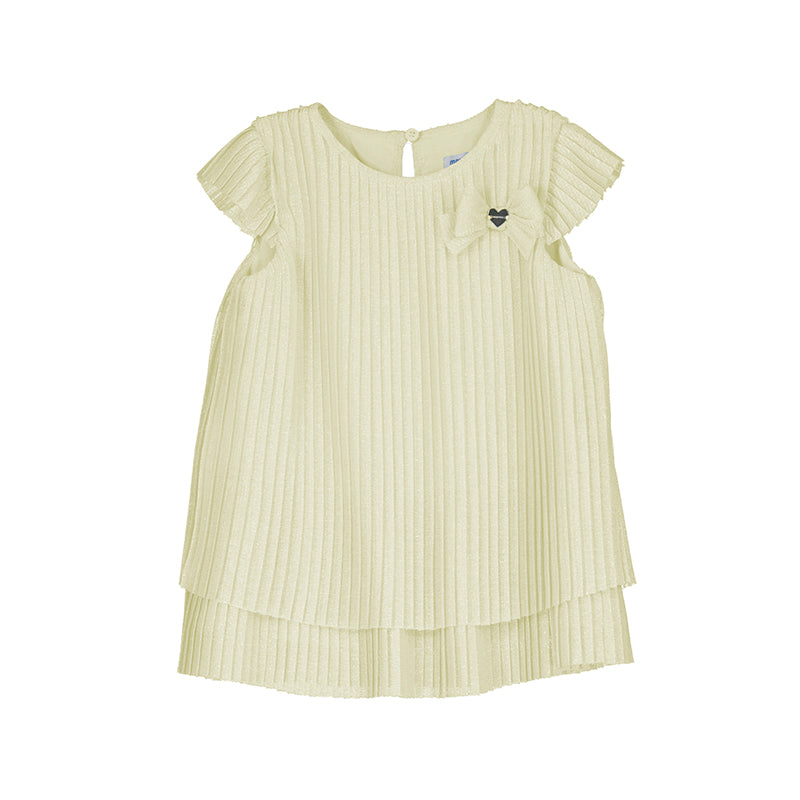 Mayoral Girls Ivory Pleated Tulle Dress