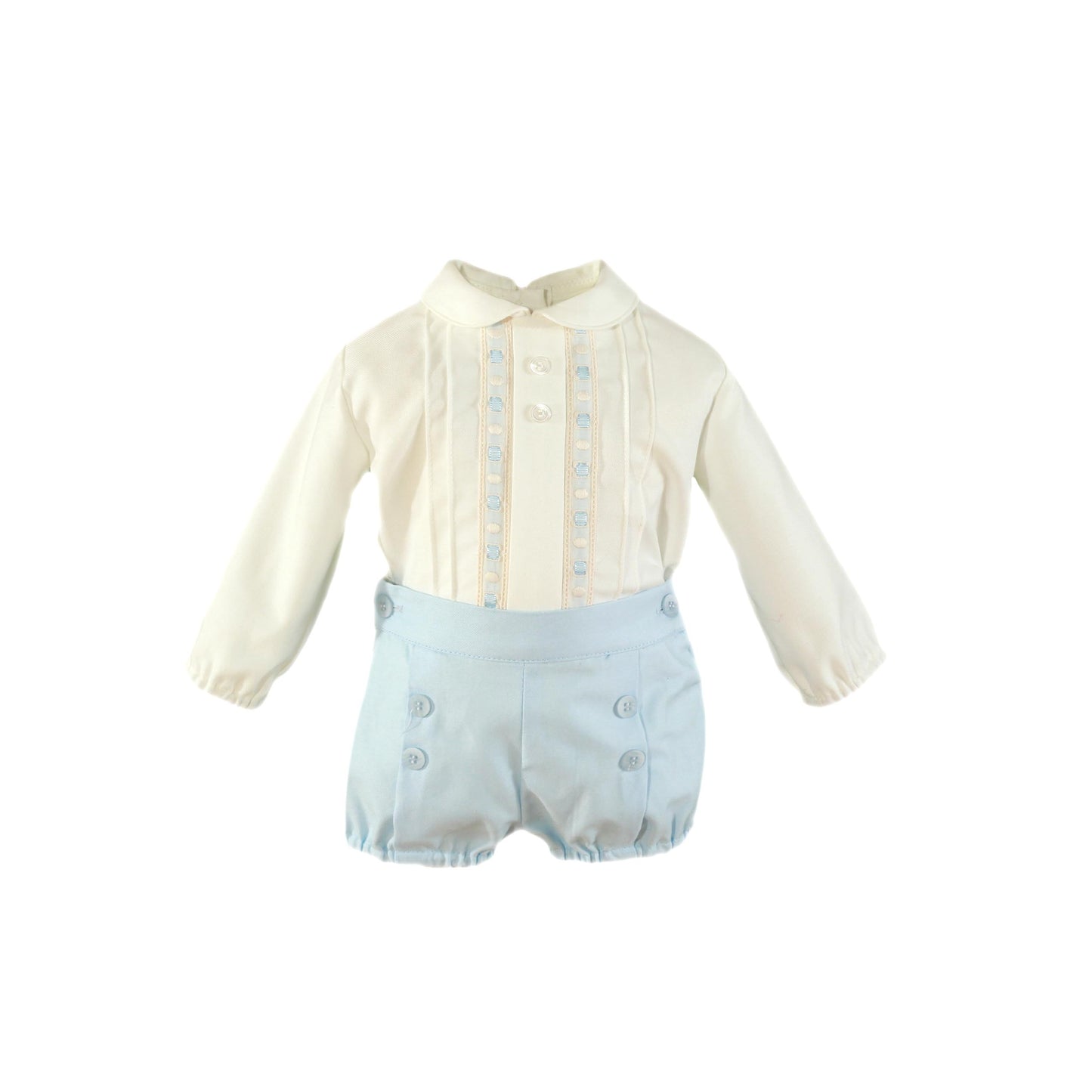 Miranda Baby Boy Blue & Ivory Outfit