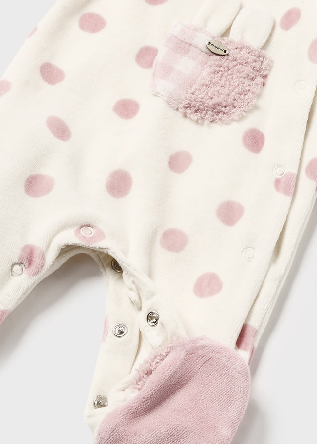 Mayoral Baby Girl Pink & Ivory Pack of 2 Babygrows