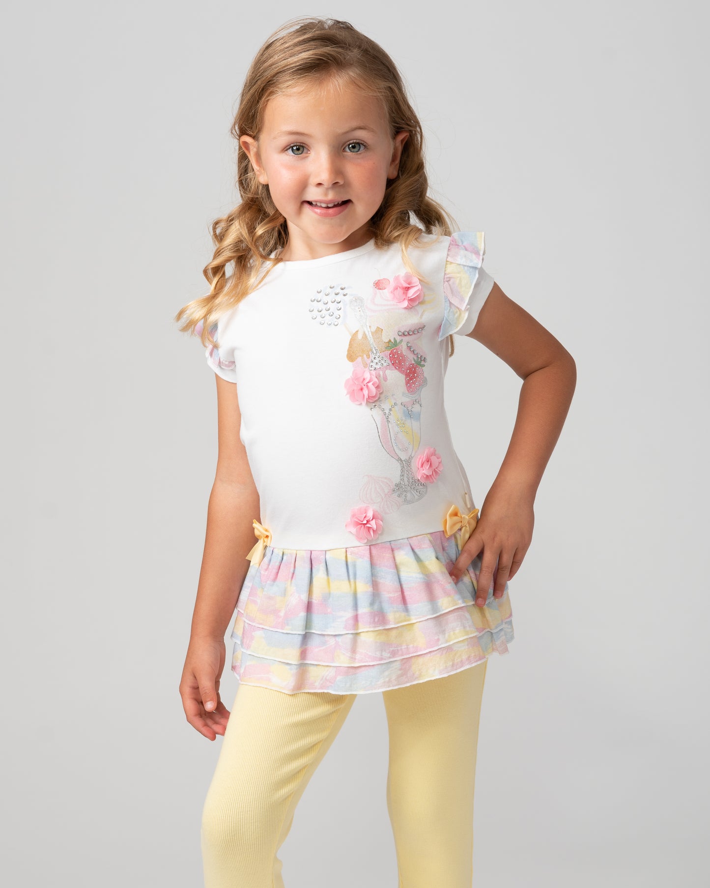 Caramelo Kids Girls Ice Cream Sundae Legging Set