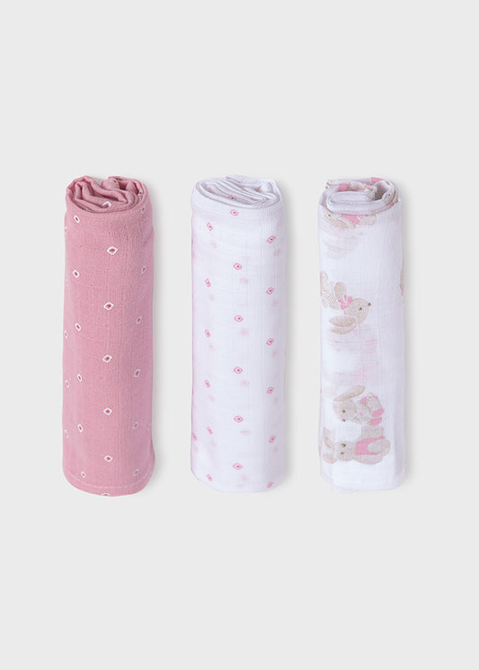 Mayoral Baby Girl Pink Cotton Muslins
