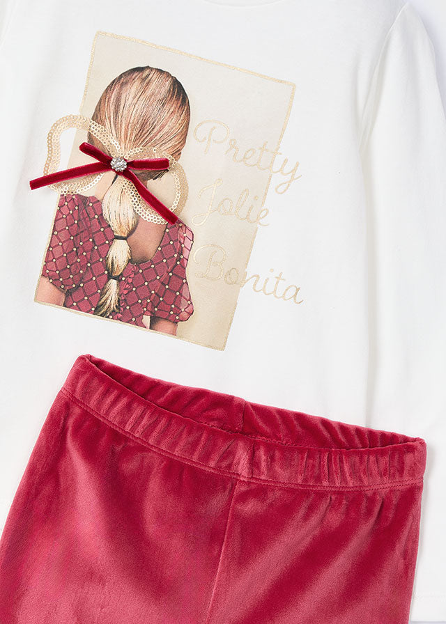 Mayoral Girls Red Legging Set