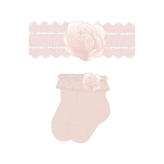 Mayoral Baby Girl Pink Headband & Socks Set