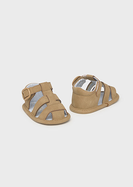 Mayoral Baby Beige Faux Leather Pre Walker Sandals