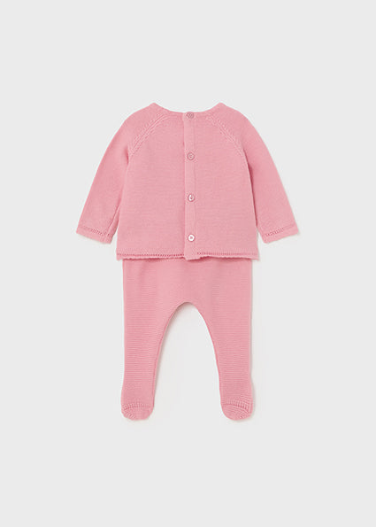 Mayoral Baby Girl Pink Teddy Motif 2 Piece