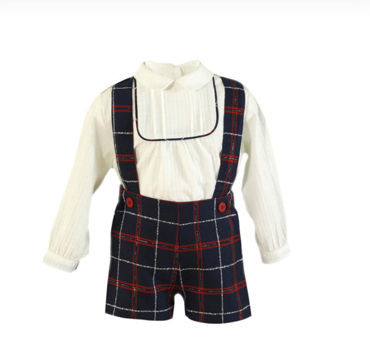 Miranda Baby Boy Navy Checked Outfit