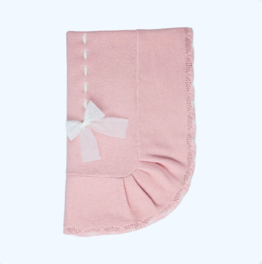 Mac Ilusion Baby Girl Pink & Gold Blanket