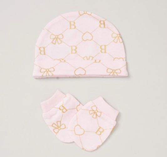 Baby Girl Pink Bow 5 Piece Gift Set