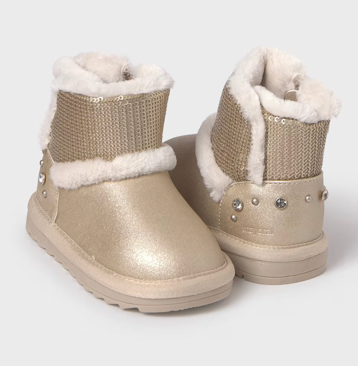 Little girls gold boots best sale