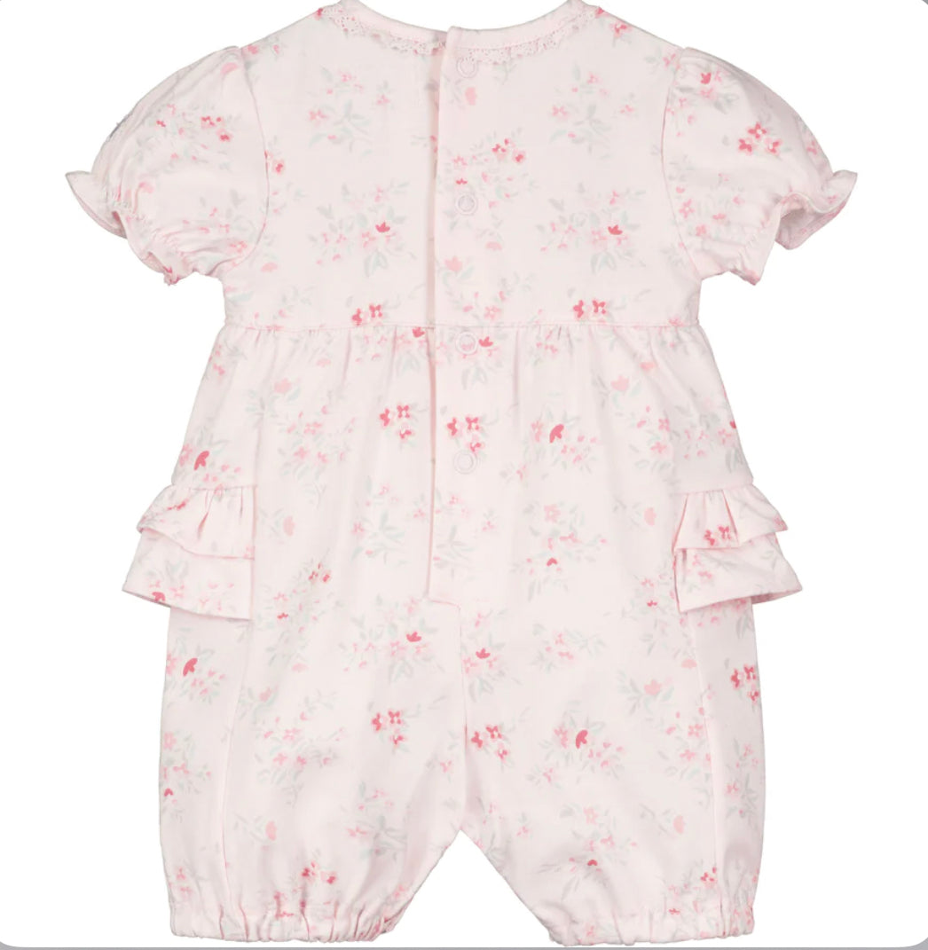 Emile et Rose Fenella Baby Girl Pink Floral Cotton Romper