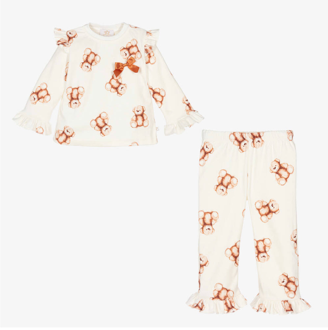 Caramelo Kids Girls Teddy Print Pyjamas Little Darlings Closet