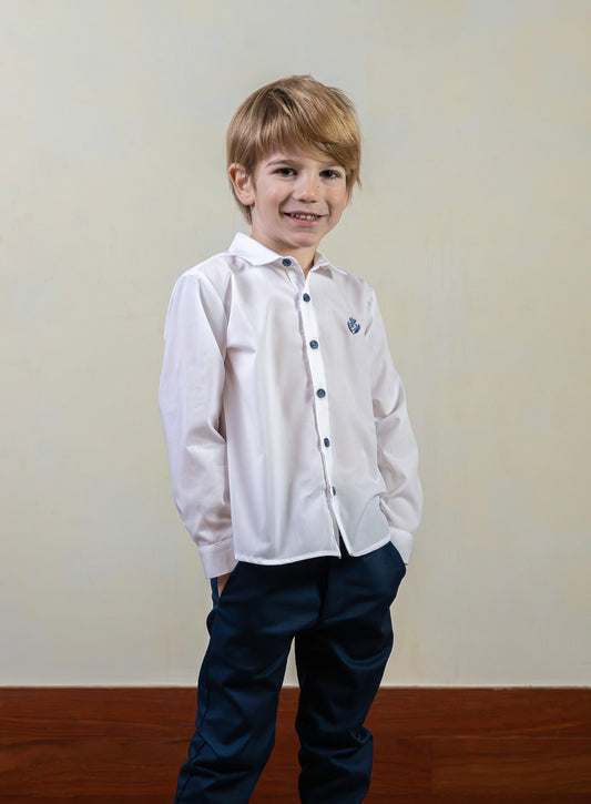 Rochy Boys Navy & White Trouser Set