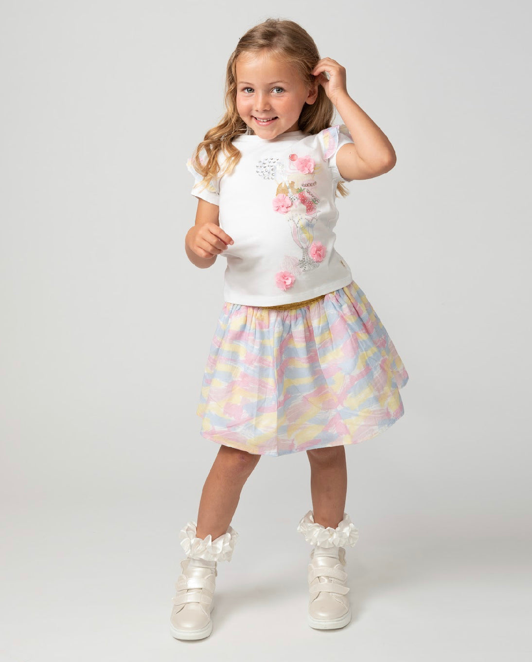 Caramelo Kids Girls Ice Cream Sundae Skirt Set