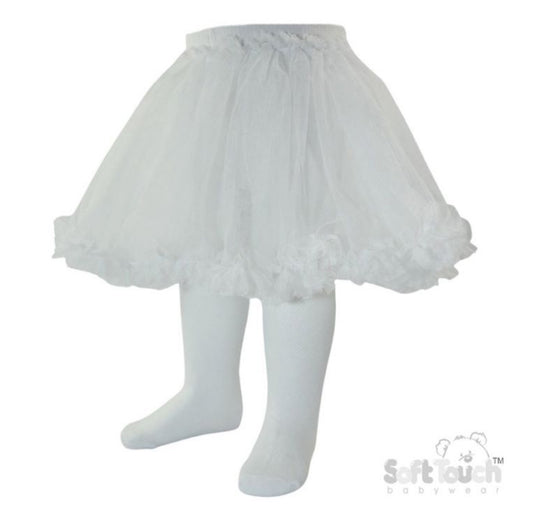 Baby Girl Ivory Tutu & Tights Set