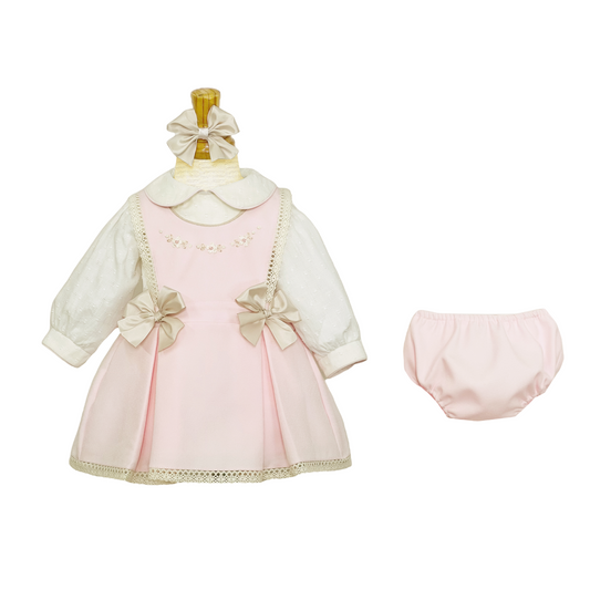 Pretty Originals Girls Pink & Ivory Skirt Set