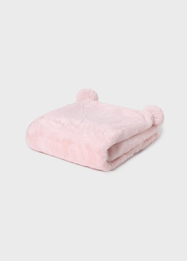 Mayoral Pink Velour Baby Blanket