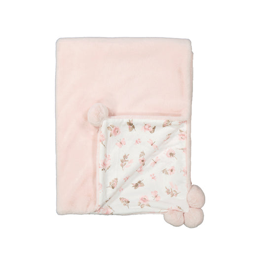 Mayoral Pink Velour Baby Blanket