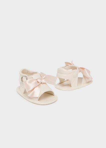 Mayoral Ivory Pearlescent Baby Girl Sandals