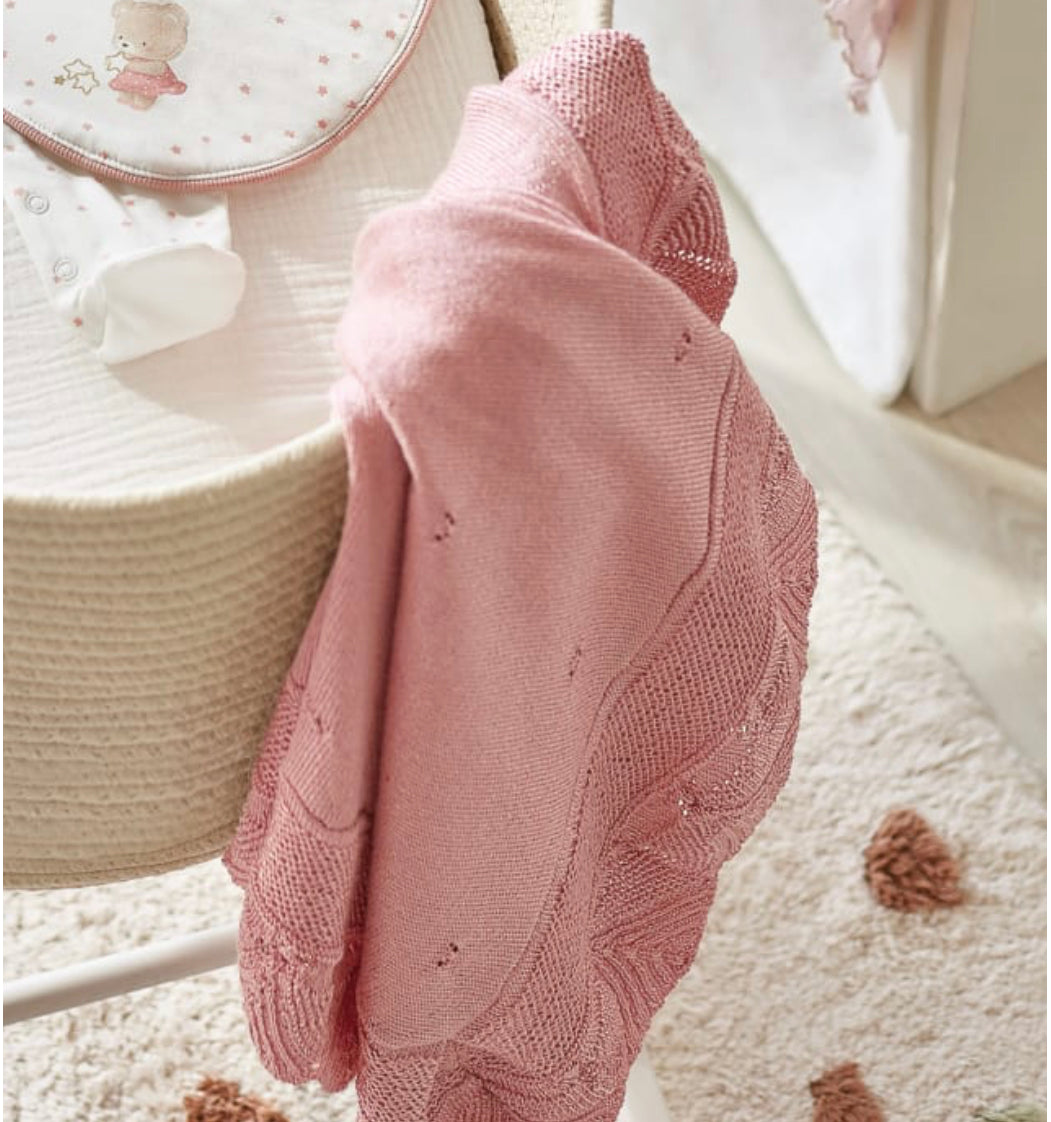 Pink baby shawl sale